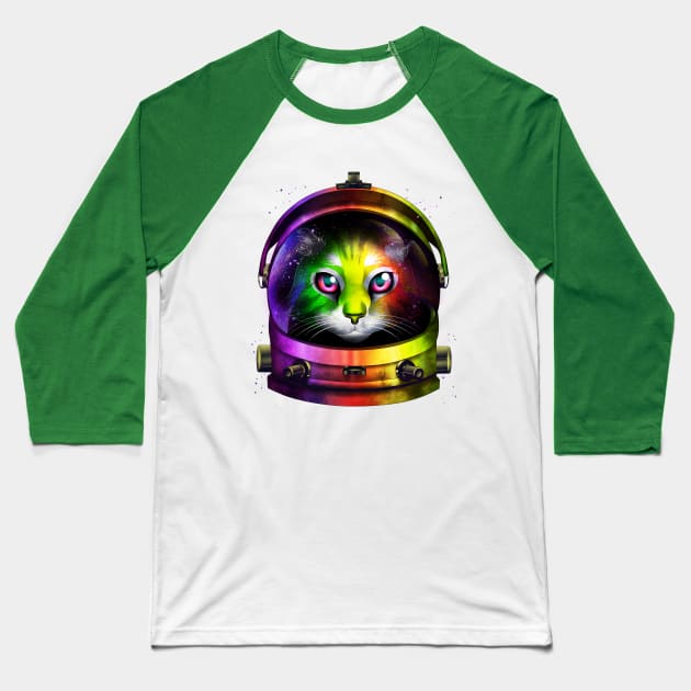 galactic cat Baseball T-Shirt by artbdog